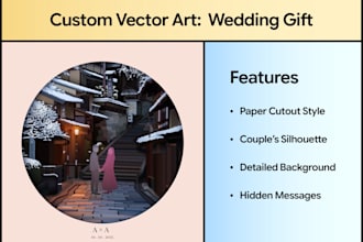 create custom vector art for weddings and special occasions