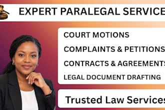 draft US legal documents as a paralegal