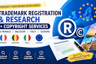 file trademark registration, trademark research copyright for france belgium eu