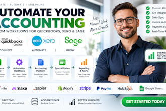 build automation workflows quickbooks online xero sage