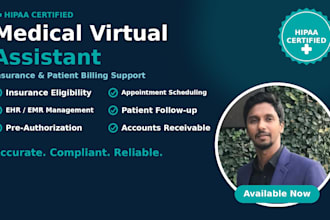 be your medical virtual assistant, scheduling and vob specialist