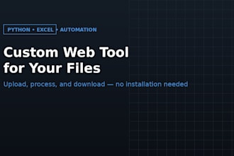 build a browser based tool to process your excel or CSV files