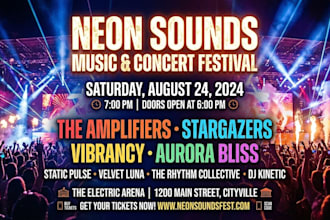 design an event poster for your music shows and concert