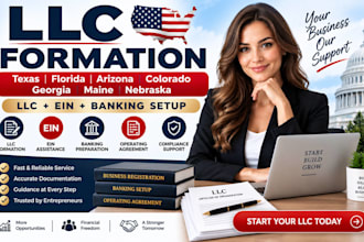 form llc in texas florida arizona colorado georgia maine nebraska with banking