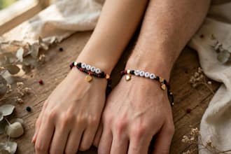 create matching couple friendship bracelets custom name gift