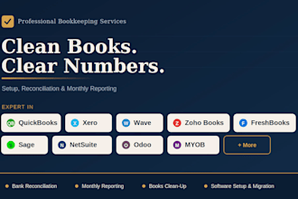 setup quickbooks xero zoho wave online bookkeeping from scratch