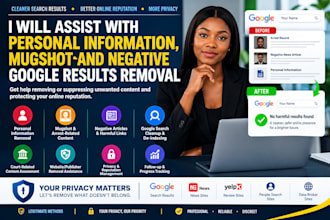 remove negative articles false bad news links mugshots cases from google search