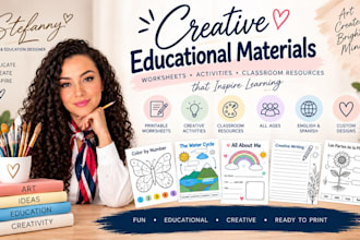 diseñar materiales educativos creativos e imprimibles