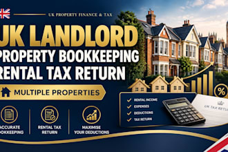 handle UK multiple property landlord bookkeeping and rental tax return