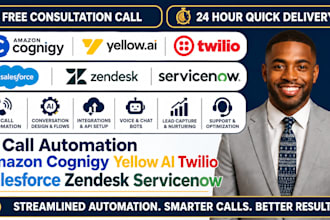 ai call automation amazon cognigy yellow ai twilio salesforce zendesk servicenow