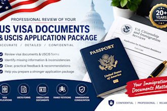 review your US visa documents and uscis application package