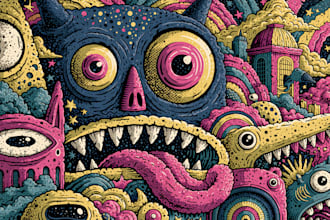 do mesmerizing psychedelic and surreal trippy illustrations