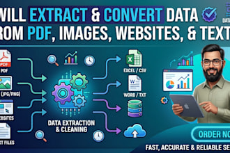 extract and convert data from pdfs, images, websites, and text