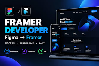 build a modern responsive framer website