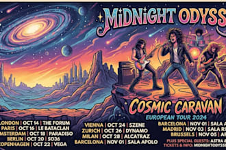 create illustrated design band or movie poster