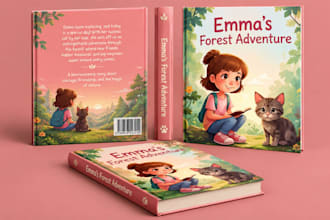 illustrate children book, kids activity and storybook  book cover for amazon kdp