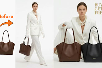 create luxury handbag product photos with realistic ai models