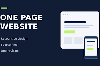 build a clean one page website for your small business