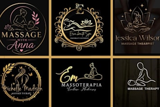 massage therapy, spa brochure yoga gym flyer luxury mental health fitness logo