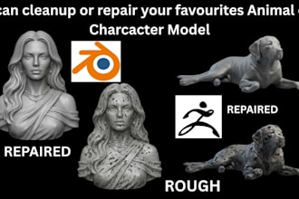 repair stl files, fix mesh errors, obj files and make 3d models print ready