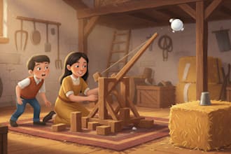 draw children book illustration and storybook cover