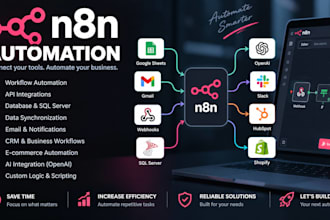 build n8n automation workflows and API integrations