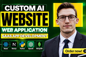 develop full stack ai website ai web application ai saas app ai software
