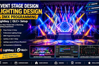 create event stage design lighting design and dmx programming lightkey qlc setup
