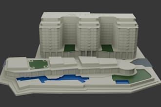 create buildings, structures, bridges 3d model for 3d printing