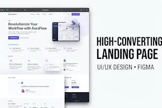 design a high converting landing page UI UX in figma