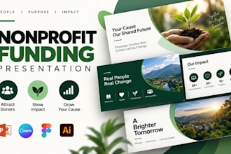 design nonprofit funding presentation, ngo pitch deck, fundraising slides