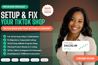 setup  tiktok shop facebook shop instagram shop for shopify store shop approval
