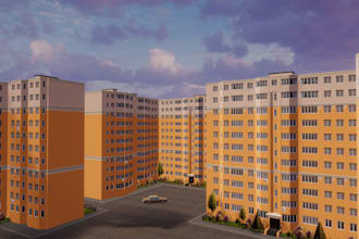 visualize 3d high rise residential complex,courtyard layout,3d multi story house
