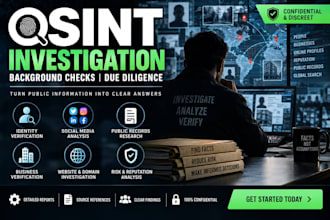 conduct osint investigation and background checks