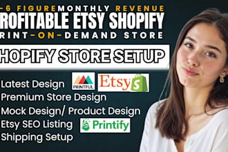 setup shopify etsy print on demand, printify, printful pod, shopify store setup