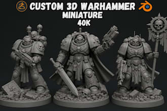 sculpt 3d warhammer 40k miniatures tabletop figurine stl file for 3d printing