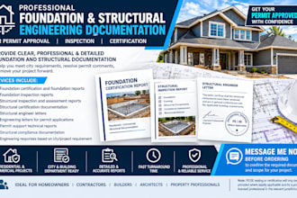 prepare foundation certification reports and structural letters for permits