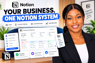 build notion CRM workspace automation client portal and business dashboard