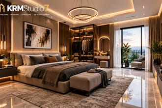 create luxury interior design and realistic 3d rendering