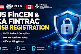 do USA fincen and canada fintrac msb registration and 409a valuation