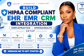 build hipaa compliant ehr emr CRM integration simplepractice athenahealth setup