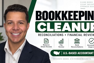 do bookkeeping cleanup, financial review and reconciliations
