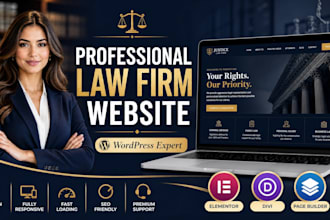 design a professional, secure wordpress website for your law firm or attorney