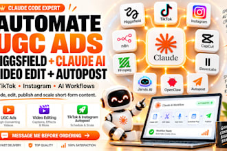 automate higgsfield claude ai video edit jarvis ai autopost ugc tiktok instagram