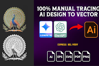 convert your ai family crest, image or logo to vector and  print ready