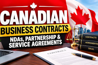 draft canadian business contracts, ndas, partnership and service agreements