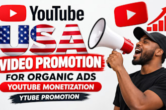 usa video promotion for organic ads youtube monetization, ytube promotion