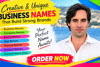 create short unique business name brand name app name company name domain name