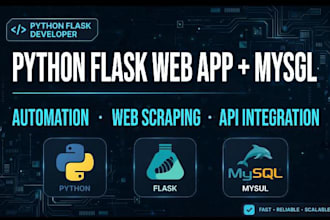 build python flask web app with mysql