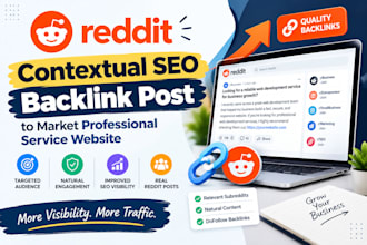 write contextual reddit seo backlink post to market professional service website